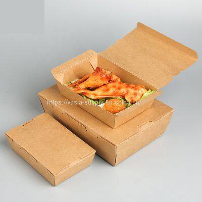 700ml Biodegradable containers, Disposable Kraft food packaging box, paper lunch box