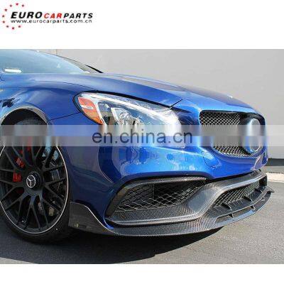 C63 Front Lip Fit for MB C-class W205 C63 2014-2016year Sedan to B-style Carbon Fiber C63 Carbon Front Spoiler photo-3