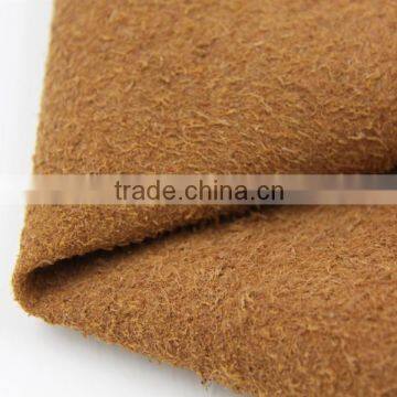 long pile knitted backing brushed fabric