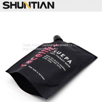 eco-friendly custom foil stand up pouch bags with side spout handle packaging for liquids