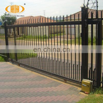 Best selling black color steel main gate designs iron gate for homes in pakistan