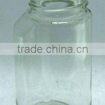 Clear glass jar