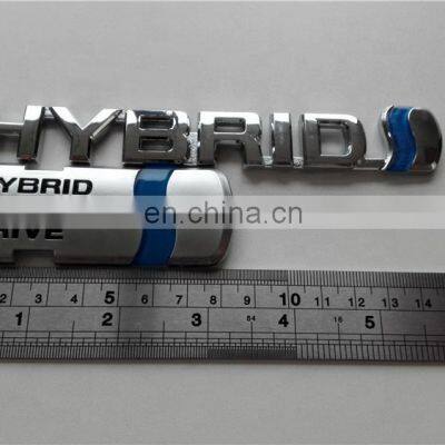 Plastic Custom Chrome Letter Car Body Decoration Hybrid Synergy Drive Rear Emblem
