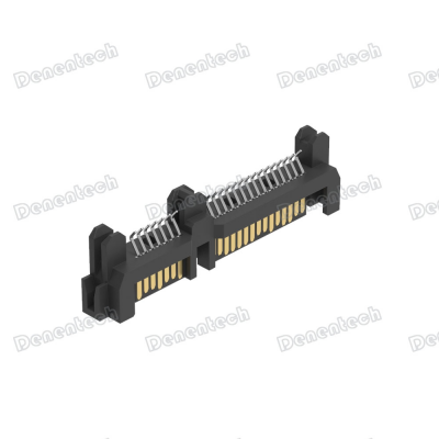 Denentech SATA 7+15P Male Splint 1.20mm Black Connector photo-4