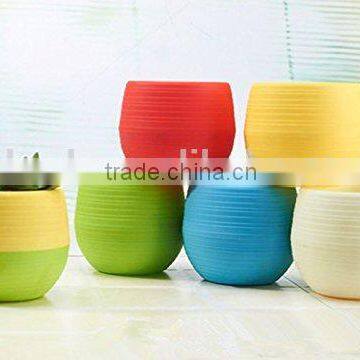 Environmentally plastic ceramic round flower pot