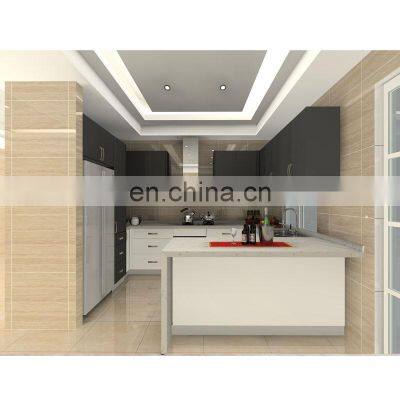 American modern lacquer plywood kitchen cabinets made in China