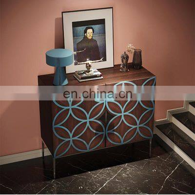 modern living room furniture stainless steel wood console table luxury