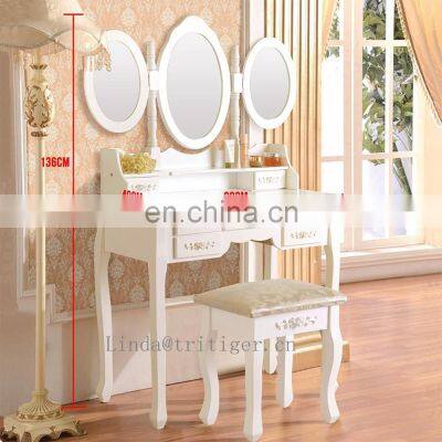 MDF Dressing Table White New Design Dresser, Wholesale Wood Make up Table photo-2