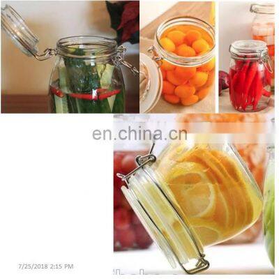 Multifunctional Glass Airtight Sealed Canister, Cheap Food Safety Glass Jar Clip, Round Shaped Apothecary Jar With Lid photo-4