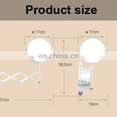 Magnifying 1x/2x Extension Flexible Extending Folding Bathroom Mirror photo-3