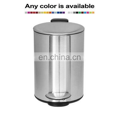 Горячая продажа тонкокрышных нержавеющих стальных мусорных ведер на 3 л, 5 л и 12 л с педальным приводом и мягким закрытием photo-2