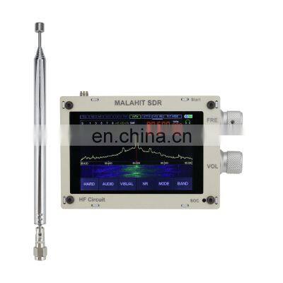 Hifi Audio 1.10C AM/SSB/NFM/WFM 50KHz-2GHZ MALAHIT SDR DSP SDR Receiver Radio with Speaker 3.5\