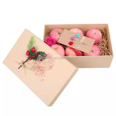 printed brown kraft paper package gift flower box