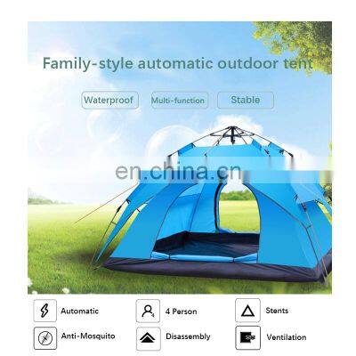 3-4 Person Family Big Portable Outdoor Tent Large Space Automatic Waterproof Camping Tent photo-2