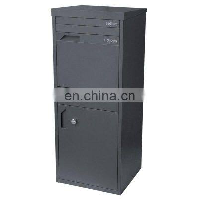 Postal Secure Waterproof Outdoor Top Opening Standalone Courier Parcel Delivery Box With Anti Theft Lock