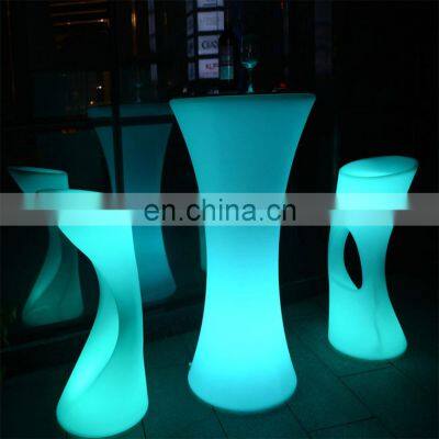 Outdoor PE Plastic Led Lighted Furniture Bar Tables/new Design Wedding Led Table Led Tables and Chairs Furniture Outdoor photo-3