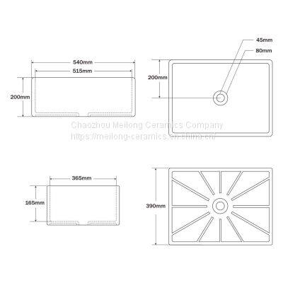 White 21 Inch Farmhouse Kitchen Sink Vitreous China Bathroom Apron Front Sink photo-3