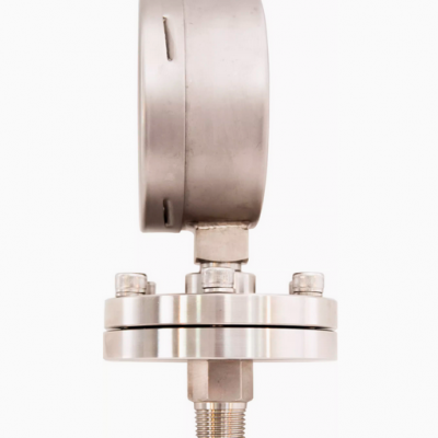 Hastelloy Monel Bile Material PTFE Diaphragm Pressure Gauge SUS316L Isolation Diaphragm 1.6 Level Precision Diaphragm Pressure Gauge SUS316L PTFE Sprayed Isolation Diaphragm 1.6 Level Precision Diaphragm Pressure Gauge Titanium Isolation Diaphragm 1.6 Lev photo-2