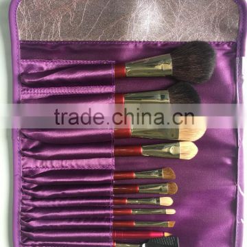 Purple color kit with multifunctional professional brushes for makeup