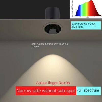 Full spectrum, no secondary spot, embedded tube light, no main light, narrow edge anti glare LED wall washing light, opening 75mm