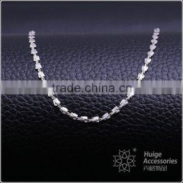 simple design fashion jewelry rhodium plated cheap chain necklace