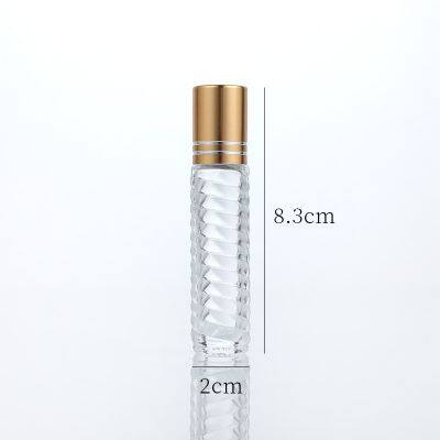 Round Roll On Transparent Mini Essence Oil perfume Glass Bottle 5ml 10ml 15ml With Aluminium Cap