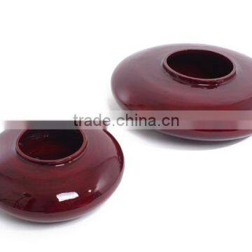 High quality best selling eco friendly spun red lacquer bamboo vase in Viet Nam