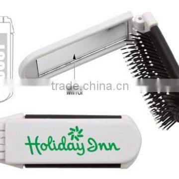 Folding Hairbrush with Mirror Small MOQ Custom Promotion Products