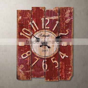 2015 New Products Walden Wholesale Fashion Beautiful Square Shape Wooden Crafts Wall Clock