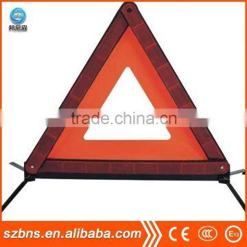 Red safety reflective material road car triangle warning sign for emergency