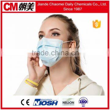 CM Hot sell disposable non woven 3ply 17.5* 9.5 face mask brand