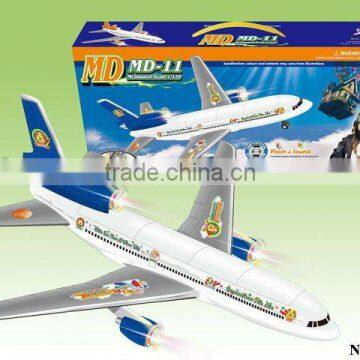 1/100 Friction Model Plane Toy W/light (plastic toys)