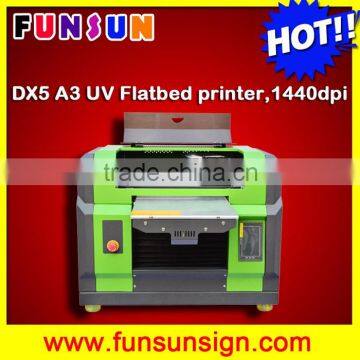 A3 multi-function flatbed printer with DX5 head 1440dpi