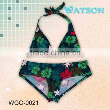 2014 new printing ladies beach wear swim wear