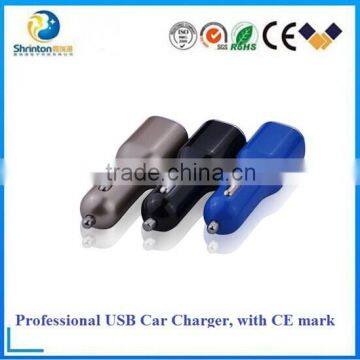 Original design 2 usb car charger for mobile phone and tablet high power 5V3A