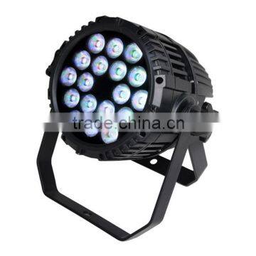 professional stage RGBW 18x12w RGBW led par cans, waterproof DMX512 par64 led stage lighting