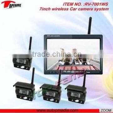 RV-7001WS 7inch Wireless Car Rearview Parking System With 4CH Display & CMOS/CCD Camera