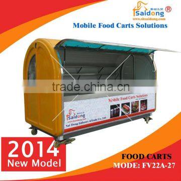 Lowest cost new hot dog cart food cart pizza kiosk cart for snack food