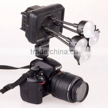 Shoot XT-4 LED Video Light Lamp 8 x 2W Bulbs 6300K Color Temperature + Hot Shoe Bracket for Canon Sony Camera DV Camcorder photo-5
