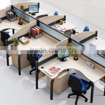 New Elegant Office Used Open Wood Glass Workstation(SZ-WS915)