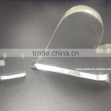 Custom Clear Desktop Heart Shaped Solid Acrylic Paper Weight Block,crystal Glass Heart-shape Desktop Decoration photo-6