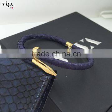 Top Designer Nail Design Bracelet With Real Python Skin Cover photo-5
