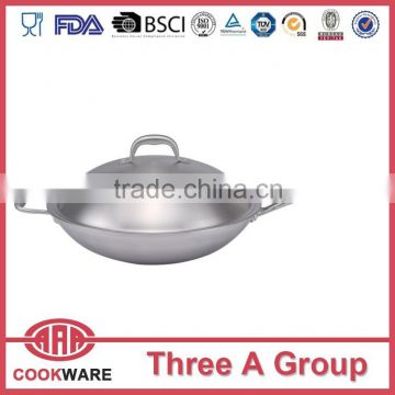 China product tri-ply wok for gas burner