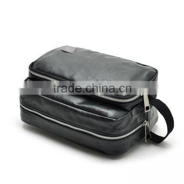 Classics european black pu cosmetic bag travel toiletry bag