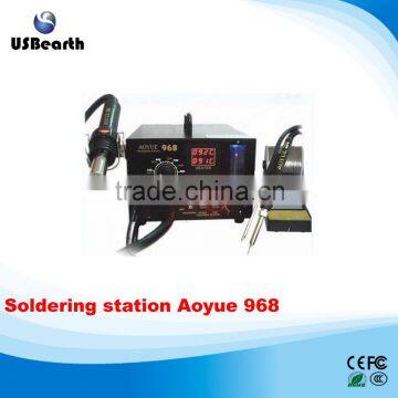 HOT! 500W bga soldering station 220V/110V 3 in 1 SMD hot air soldering station Aoyue 968