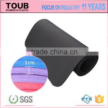Eco Exercise Mats For Sports NBR Softextile Folding Black Yoga Mat