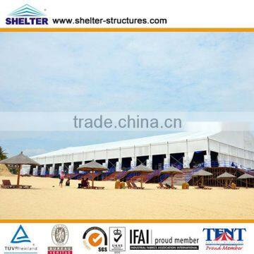 Rainproof, fire retardant, UV-protection big tents for sale loading the strong wind