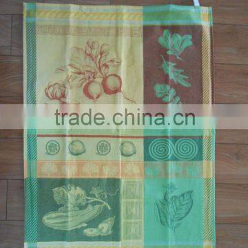 cotton jacquard tea towel with fresh design