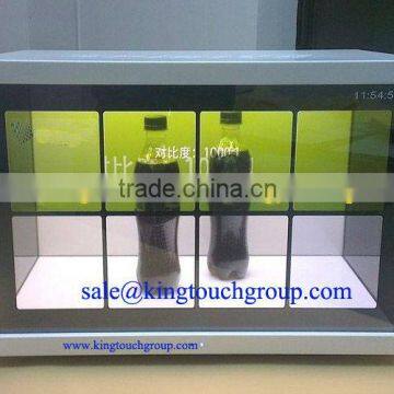 22" Transparent LCD Screen,Transparent LCD Display,transparent showcases,Transparent LCD video display for advertising