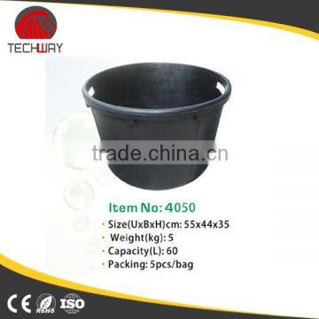 recycled rubber pails,10L rubber bucket with handle